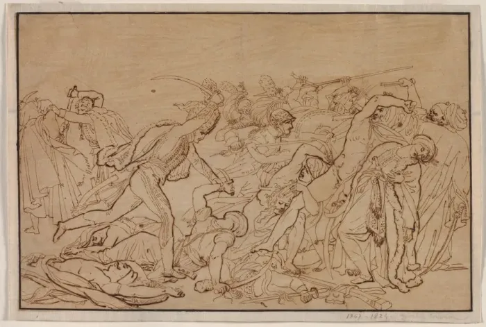 Framed Print : Study for The Revolt of Cairo, 1810. Creator: Anne-Louis Girodet de Roucy-Trioson (French Framed Print : Study for The Revolt of Cairo, 1810. Creator: Anne-Louis Girodet de Roucy-Trioson (French