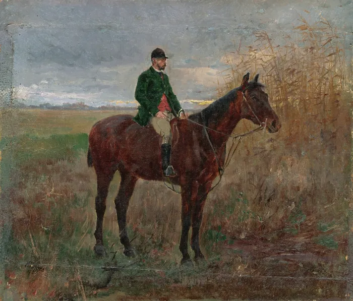 Framed Print : Study of a Rider on a Horse, 1880-1890. Creator: Ladislav Mednyanszky Framed Print : Study of a Rider on a Horse, 1880-1890. Creator: Ladislav Mednyanszky