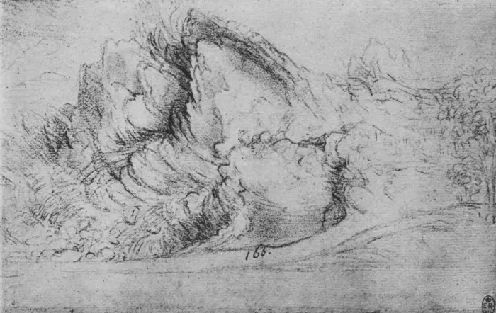 Framed Print : Study of Rock Formations, c1480 (1945). Artist: Leonardo da Vinci Framed Print : Study of Rock Formations, c1480 (1945). Artist: Leonardo da Vinci