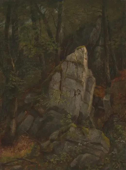 Framed Print : Study of Rocks in Pearsons Ravine, mid-1850s. Creator: Asher Brown Durand Framed Print : Study of Rocks in Pearsons Ravine, mid-1850s. Creator: Asher Brown Durand