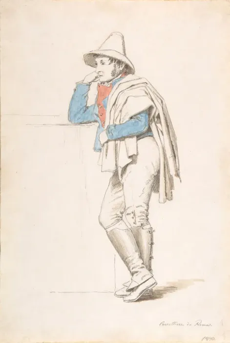 Framed Print : Study of a Roman Coachman, early 19th century. Creator: Martinus Rorbye Framed Print : Study of a Roman Coachman, early 19th century. Creator: Martinus Rorbye