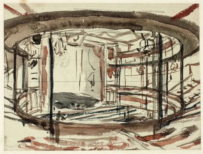 Framed Print : Study for Sadlers Wells Theater, c. 1809. Creator: Augustus Charles Pugin Framed Print : Study for Sadlers Wells Theater, c. 1809. Creator: Augustus Charles Pugin
