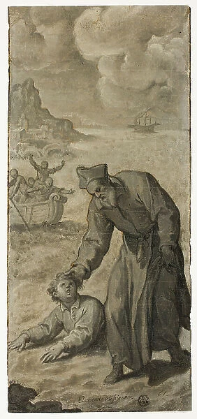 Study for Saint Philip Neri Rescuing a Drowning Youth, 1596 / 99. Creator: Cristofano Roncalli
