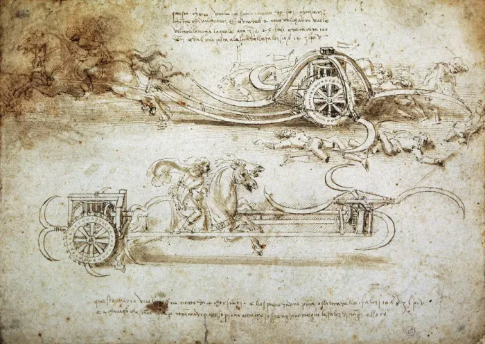 Framed Print : Study of a scythed chariot Framed Print : Study of a scythed chariot