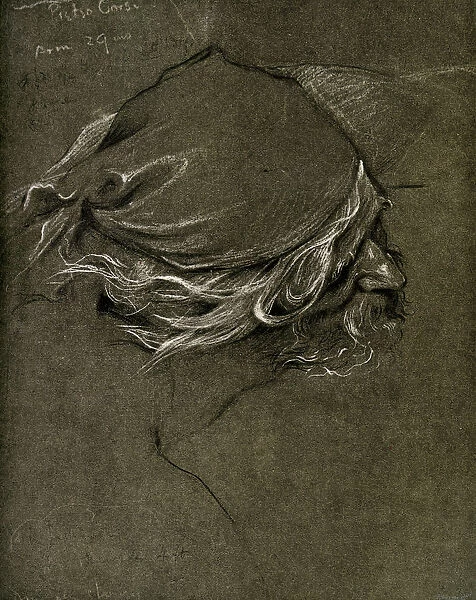Study for The Sea Maiden, by Herbert J Draper, 1899