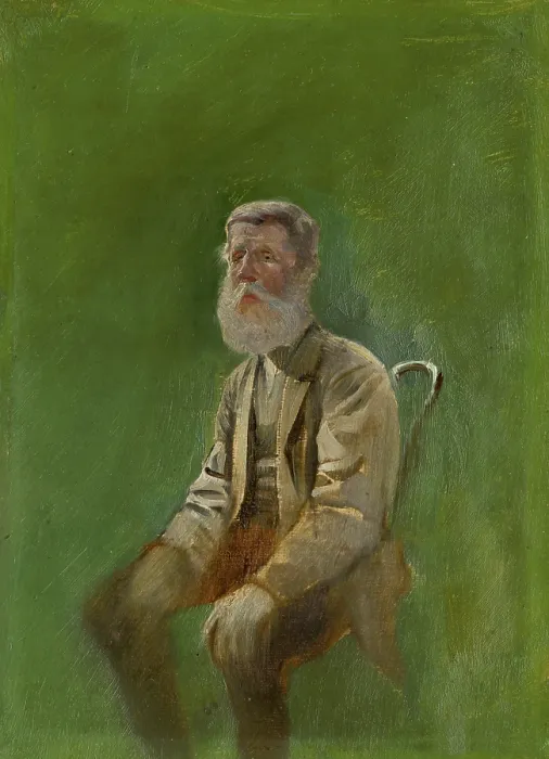 Framed Print : Study of a Seated Man, 1880-1900. Creator: Ladislav Mednyanszky Framed Print : Study of a Seated Man, 1880-1900. Creator: Ladislav Mednyanszky
