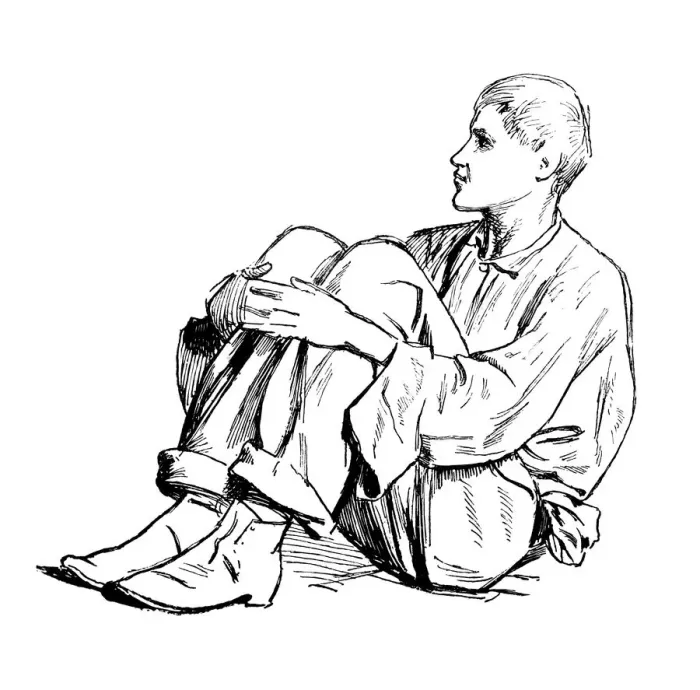 Framed Print : Study of a seated man, 1895 Framed Print : Study of a seated man, 1895
