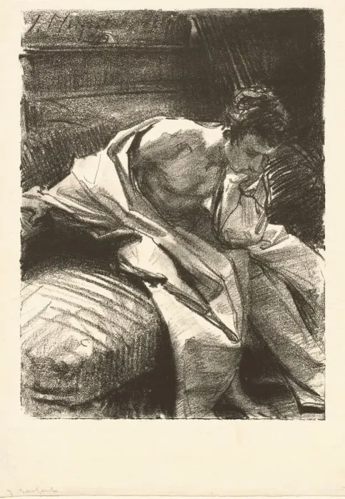 Framed Print : Study of a Seated Man, 1895. Creator: John Singer Sargent Framed Print : Study of a Seated Man, 1895. Creator: John Singer Sargent