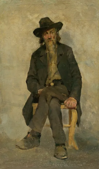 Framed Print : Study of a Seated Old Man, around 1894. Creator: Kiril Kutlik Framed Print : Study of a Seated Old Man, around 1894. Creator: Kiril Kutlik