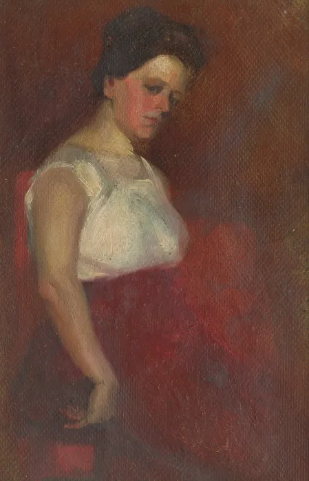Framed Print : Study of a Seated Woman, around 1900. Creator: Ludovit Pitthordt Framed Print : Study of a Seated Woman, around 1900. Creator: Ludovit Pitthordt