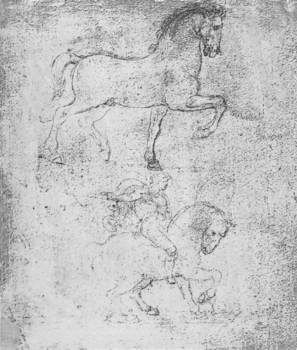 Framed Print : Study for the Sforza Monument, c1482-c1499 (1883). Artist: Leonardo da Vinci Framed Print : Study for the Sforza Monument, c1482-c1499 (1883). Artist: Leonardo da Vinci