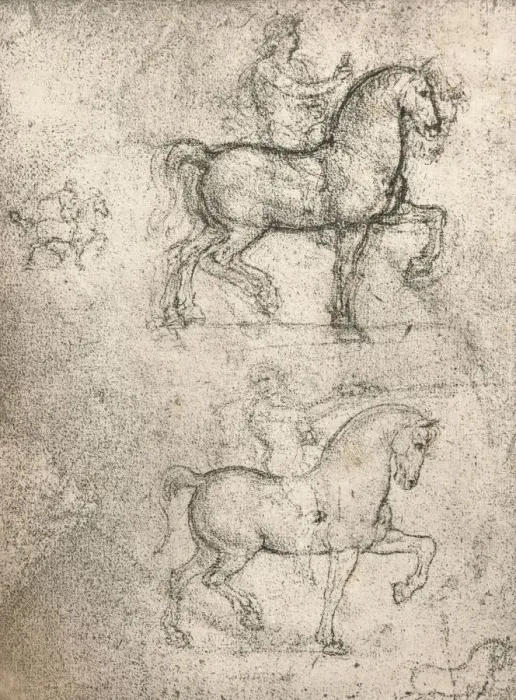 Framed Print : Study for the Sforza Monument, c1482-c1499 (1883). Artist: Leonardo da Vinci Framed Print : Study for the Sforza Monument, c1482-c1499 (1883). Artist: Leonardo da Vinci