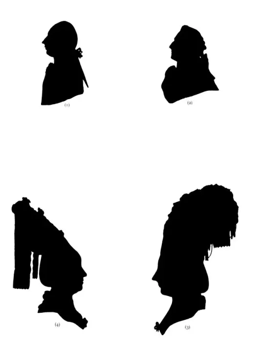Framed Print : A study of four silhouettes, 1782 (1912) Framed Print : A study of four silhouettes, 1782 (1912)