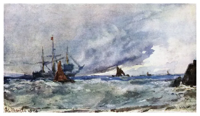 Framed Print : A Study of Sky and Sea from the Deck of a Vessel off Tarifa, 1901 Framed Print : A Study of Sky and Sea from the Deck of a Vessel off Tarifa, 1901