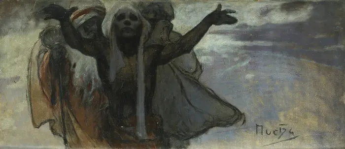 Framed Print : Study for the Slav Epic. Artist: Mucha, Alfons Marie (1860-1939) Framed Print : Study for the Slav Epic. Artist: Mucha, Alfons Marie (1860-1939)