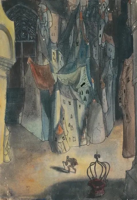 Framed Print : Study for a Slovak fairytale I. 1940-1944. Creator: Jan Novak Framed Print : Study for a Slovak fairytale I. 1940-1944. Creator: Jan Novak