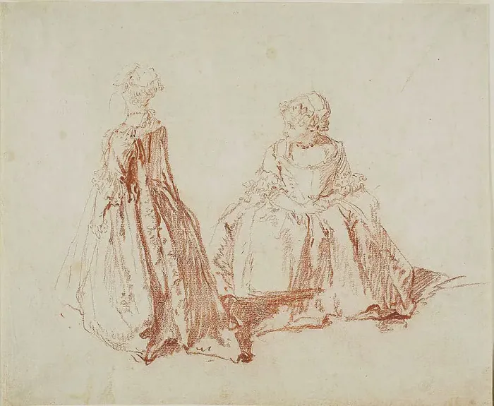 Framed Print : Study of Two Small Girls, c. 1725. Creator: Nicolas Lancret Framed Print : Study of Two Small Girls, c. 1725. Creator: Nicolas Lancret