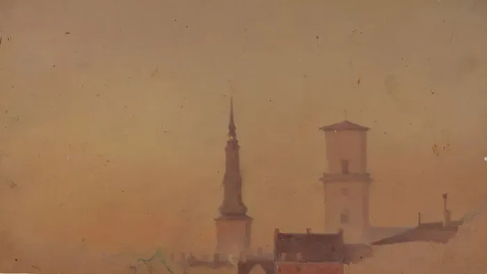 Framed Print : Study of the Spires of Petri Church and Church of Our Lady, 1841-1845. Creator: Wilhelm Peter Carl Petersen Framed Print : Study of the Spires of Petri Church and Church of Our Lady, 1841-1845. Creator: Wilhelm Peter Carl Petersen