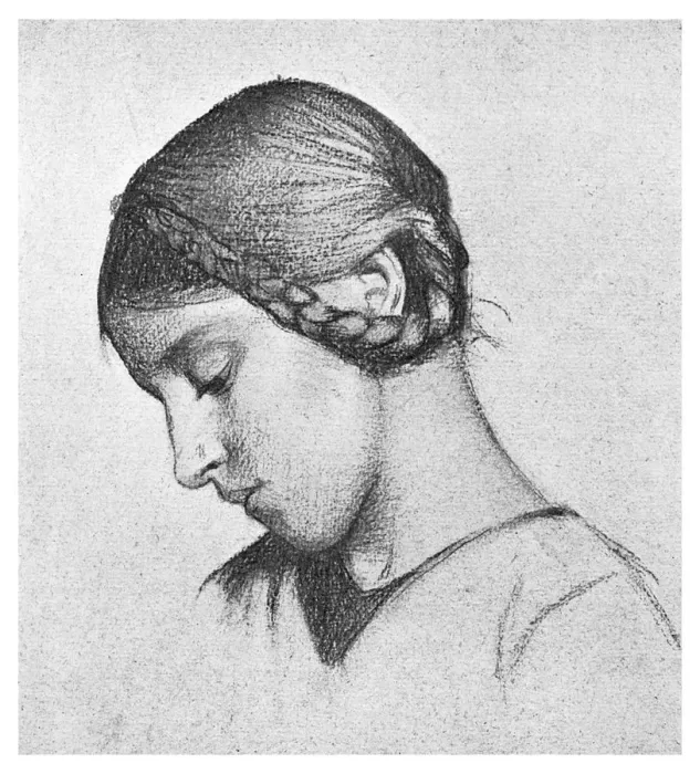 Framed Print : Study for St Elizabeth of Hungary, c1895 (1901) Framed Print : Study for St Elizabeth of Hungary, c1895 (1901)