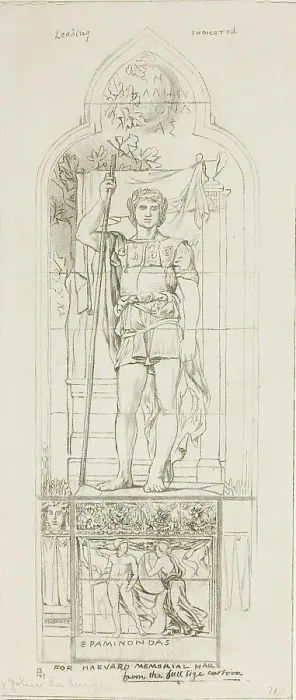 Framed Print : Study for a Stained Glass Window, c.1875. Creator: John La Farge Framed Print : Study for a Stained Glass Window, c.1875. Creator: John La Farge