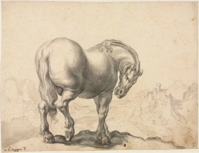 Framed Print : Study of a Stallion, first third 18th century?. Creator: Giovanni Battista Foggini (Italian Framed Print : Study of a Stallion, first third 18th century?. Creator: Giovanni Battista Foggini (Italian