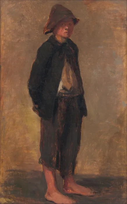 Framed Print : Study of a standing boy, c1900. Creator: Elemir Halasz-Hradil Framed Print : Study of a standing boy, c1900. Creator: Elemir Halasz-Hradil
