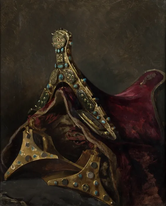 Framed Print : Study of Stirrups and a Saddle, 1879. Creator: Stanislaus von Chlebowski Framed Print : Study of Stirrups and a Saddle, 1879. Creator: Stanislaus von Chlebowski