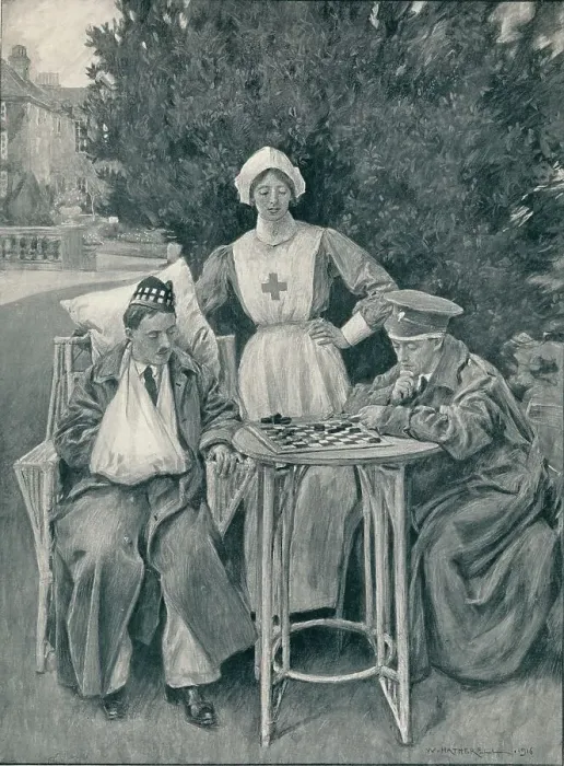Framed Print : A Study of Strategy - Stage VI c1920. Artist: William Hatherell Framed Print : A Study of Strategy - Stage VI c1920. Artist: William Hatherell