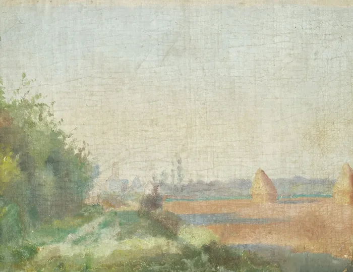Framed Print : Study of Summer Landscape, 1890-1900. Creator: Ladislav Mednyanszky Framed Print : Study of Summer Landscape, 1890-1900. Creator: Ladislav Mednyanszky