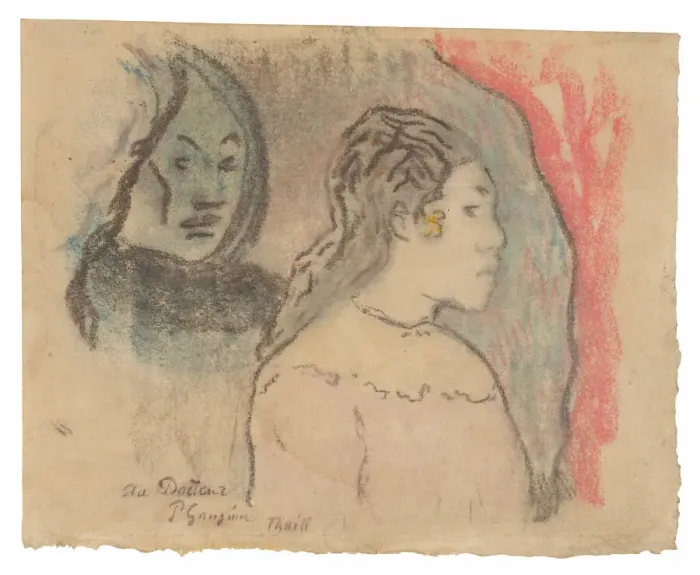Framed Print : Study of Tahitian Heads, c. 1898. Creator: Paul Gauguin Framed Print : Study of Tahitian Heads, c. 1898. Creator: Paul Gauguin