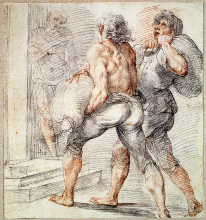 Framed Print : Study of Tax Collectors, 1591-1593. Artist: Giuseppe Cesari Framed Print : Study of Tax Collectors, 1591-1593. Artist: Giuseppe Cesari