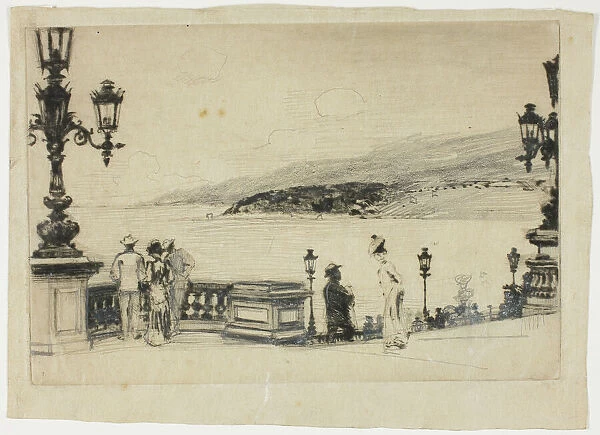 Study for The Terrace, Monte Carlo, 1905-06. Creator: Theodore Roussel