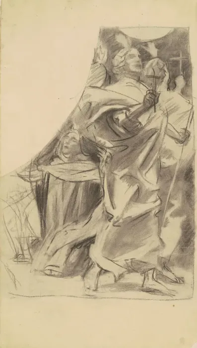 Framed Print : Study for Triumph of Religion, c. 1903-1916. Creator: John Singer Sargent