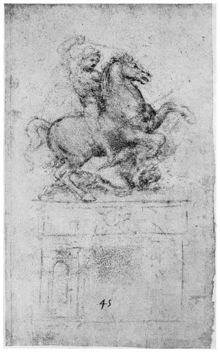 Framed Print : Study for the Trivulzio Monument, c1508 (1954). Artist: Leonardo da Vinci Framed Print : Study for the Trivulzio Monument, c1508 (1954). Artist: Leonardo da Vinci