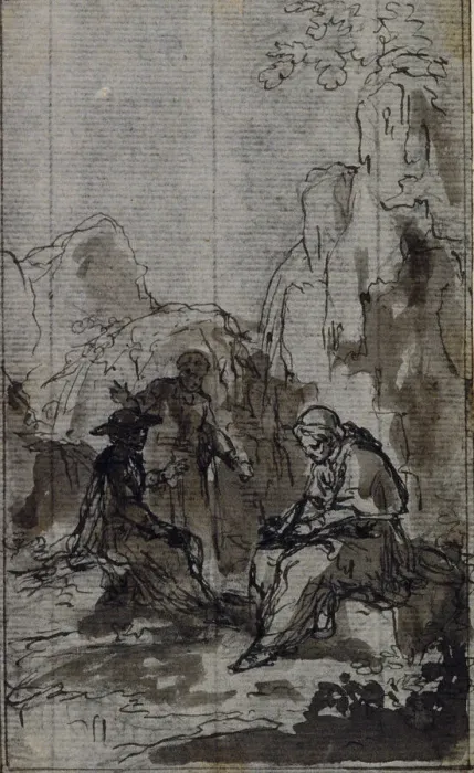 Framed Print : Study for Vignette in AbbeDinouarts Vie du Venerable don Juan de Framed Print : Study for Vignette in AbbeDinouarts Vie du Venerable don Juan de