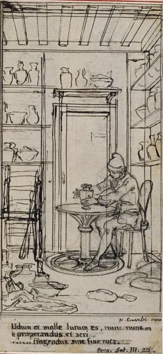 Framed Print : Study for Vignette-Frontispiece in Poncelots Principes Generaux pour Servir à Framed Print : Study for Vignette-Frontispiece in Poncelots Principes Generaux pour Servir à
