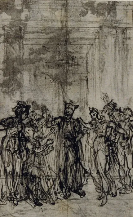 Framed Print : Study for Vignette in Jean Francois Marmontels Contes Moraux, c. 1765 Framed Print : Study for Vignette in Jean Francois Marmontels Contes Moraux, c. 1765