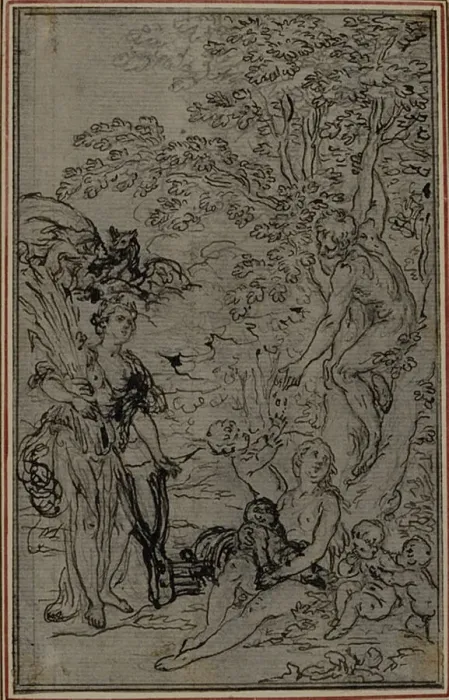 Framed Print : Study for the Vignette of Lucretiuss De la Nature des Choses, Vol Framed Print : Study for the Vignette of Lucretiuss De la Nature des Choses, Vol