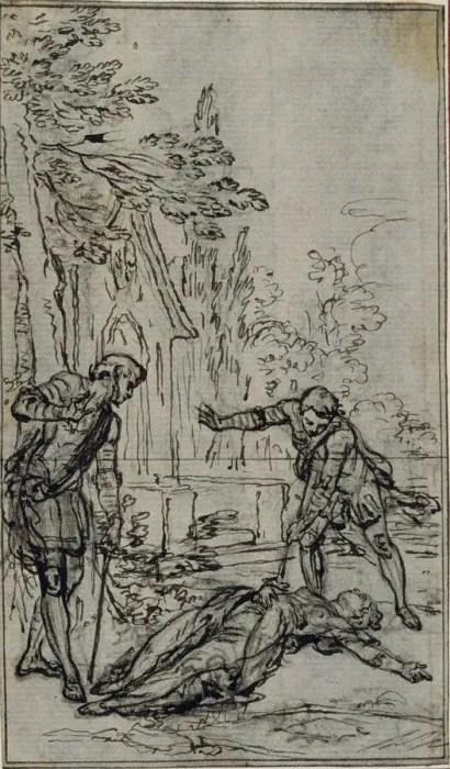 Framed Print : Study for Vignette in Voltaires La Pucelle d Orleans, c. 1762 Framed Print : Study for Vignette in Voltaires La Pucelle d Orleans, c. 1762