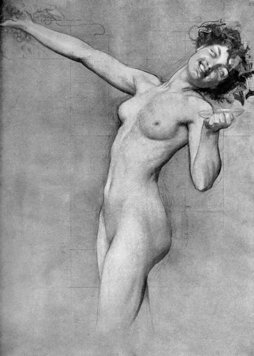 Framed Print : Study for The Vintage Morn, by Herbert James Draper, 1899 Framed Print : Study for The Vintage Morn, by Herbert James Draper, 1899
