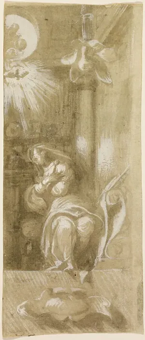 Framed Print : Study for the Virgin Annunciate, 1529 / 30. Creators: Camillo Boccaccino, Virgin Mary Framed Print : Study for the Virgin Annunciate, 1529 / 30. Creators: Camillo Boccaccino, Virgin Mary
