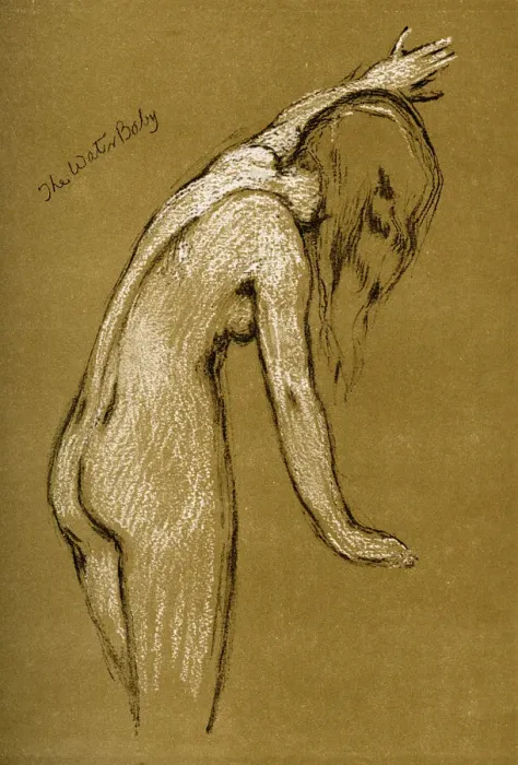 Framed Print : Study for The Water Baby, 1900 Framed Print : Study for The Water Baby, 1900