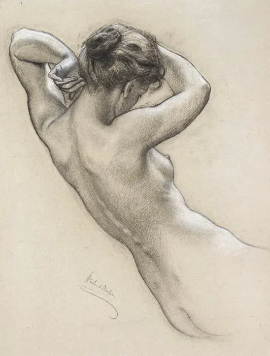 Framed Print : Study for a Water Nymph, late 19th or early 20th century. Artist: Herbert James Draper Framed Print : Study for a Water Nymph, late 19th or early 20th century. Artist: Herbert James Draper