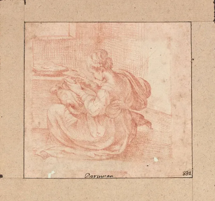 Framed Print : Study of a woman cooking Framed Print : Study of a woman cooking