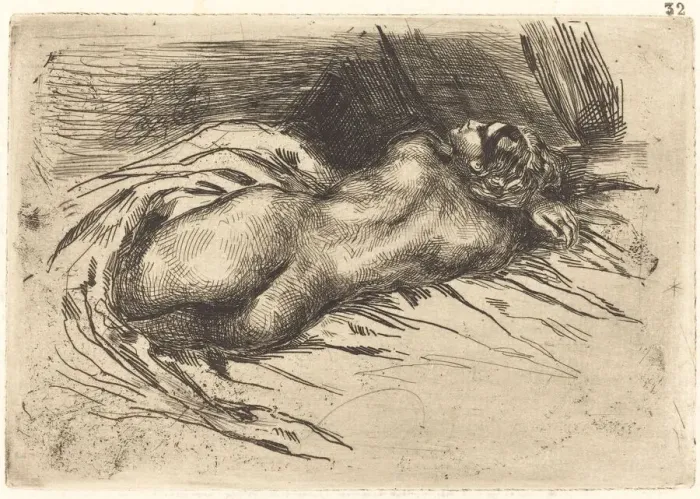 Framed Print : Study of a Woman, Viewed from the Back (Etude de femme vue de dos), 1833 Framed Print : Study of a Woman, Viewed from the Back (Etude de femme vue de dos), 1833