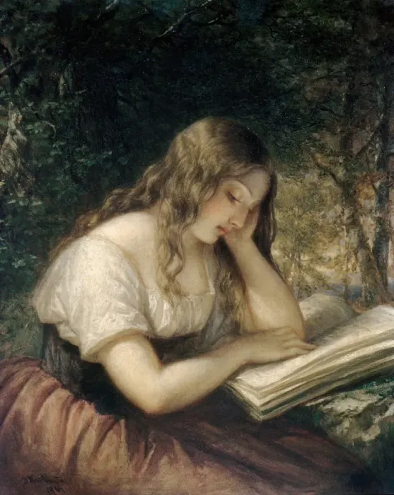 Framed Print : Study in a Wood, 1861. Creator: Daniel Huntington Framed Print : Study in a Wood, 1861. Creator: Daniel Huntington