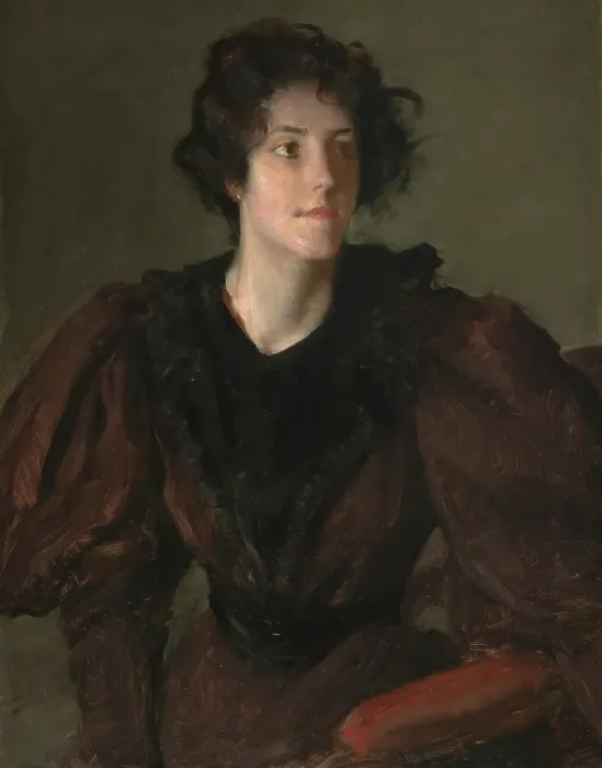 Framed Print : Study of a Young Woman, 1883-1887. Creator: William Merritt Chase Framed Print : Study of a Young Woman, 1883-1887. Creator: William Merritt Chase
