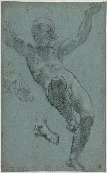Framed Print : Study of a Youth for the Loggia of Cupid and Psyche, 1611 / 13. Creator: Ludovico Cardi Framed Print : Study of a Youth for the Loggia of Cupid and Psyche, 1611 / 13. Creator: Ludovico Cardi