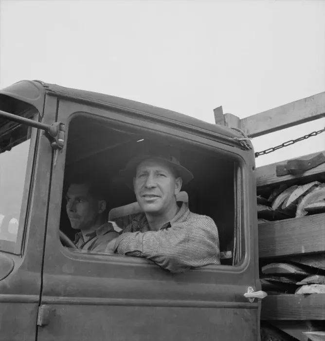 Framed Print : Stump farmer hauling load of slab wood for sale in town, Bonner County, Idaho, 1939. Creator: Dorothea Lange Framed Print : Stump farmer hauling load of slab wood for sale in town, Bonner County, Idaho, 1939. Creator: Dorothea Lange