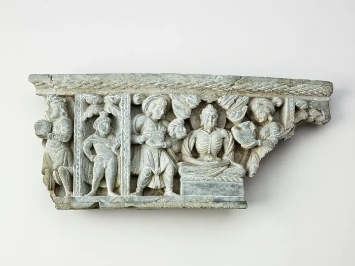 Framed Print : Stupa Frieze of Fasting Buddha, 100-500. Creator: Unknown Framed Print : Stupa Frieze of Fasting Buddha, 100-500. Creator: Unknown